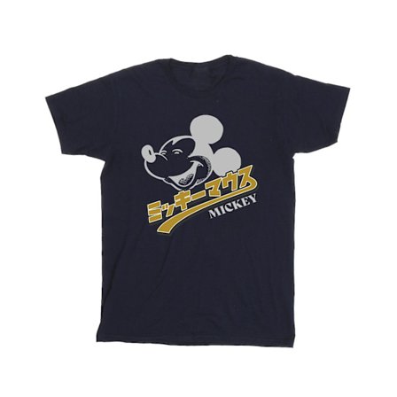 Disney Girls Mickey Mouse Japansk Bomull T-shirt 3-4 År Marinblå