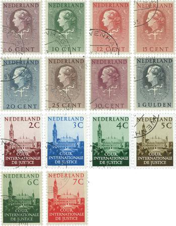 Holland 1951-1953 - Tjenestemærker NVPH D27-D40 - Stemplet