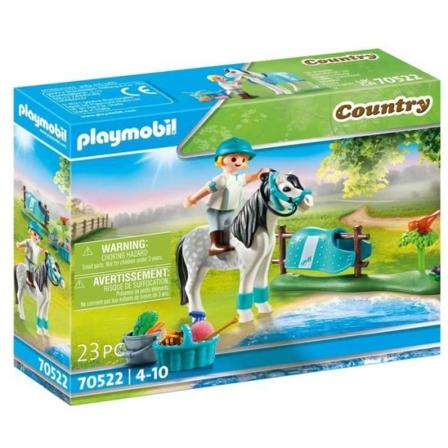 PLAYMOBIL - 70522 - Rytter med grå pony - Plast - 23 stykker - Playmobil Country