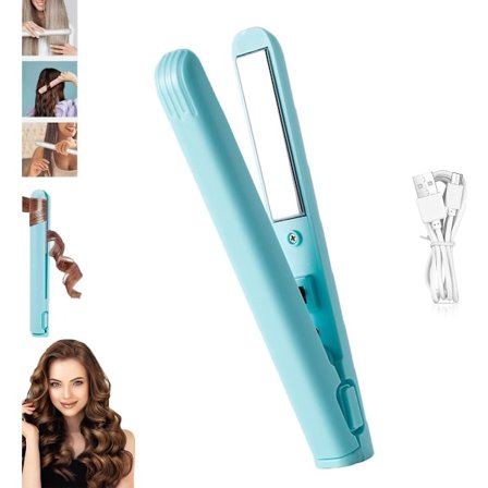 Mini 2-in-1 kiharrin ja suoristusrauta - Kaksi toimintoa, kannettava matkakoko, pieni, uusi USB-liitäntä, Plug and Play ja kaikille hiustyypeille, 