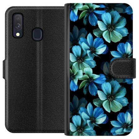 Kompatibel Tegnebogsetui til Samsung Galaxy A40 Midnat Have