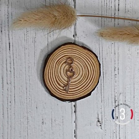 Hängen - MADE IN FRANCE - Rose Gold Pläterad - 3. Hjärtnyckel