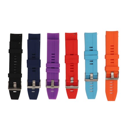 6 st Smartwatch-armband för män och kvinnor Silikon 22mm Snabbkoppling Klockarmband Ersättningsarmband för GT2 GT3 Röd Lila Blå Mörkblå Orange Svart