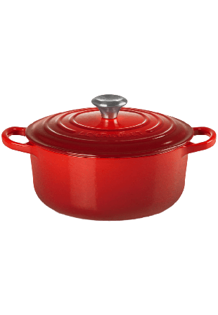 Le Creuset Signature Gjutjärn Rund Gryta 20cm Bamboo 2,4L Gjutjärnsgrytor Unisex Rosa 20 CM