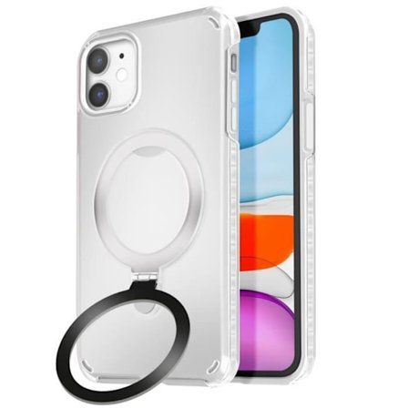 Coque MagSafe - iPhone 11 - Stødabsorberende - Fleksibelt stativ - Hvid