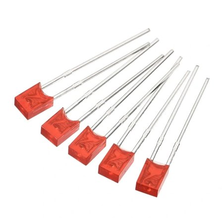 2x3x4mm x LED-lampe, 150 stk rektangulære sterke LED for elektronisk komponentindikator, rød