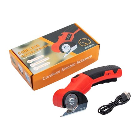 Robuste elektriske stofsakse Trådløse håndholdte sakse Genopladelig USB-opladning Legeringsblade Sikkerhed