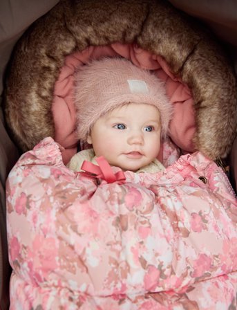 Elodie Details Furry Knit Beanie - Powder Pink - Pink - 3-100Y