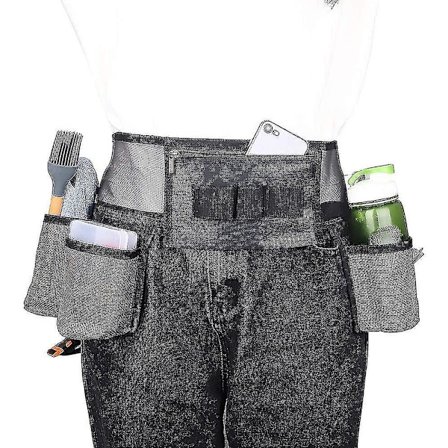 Rengøringsværktøjsbælte med 4 lommer og 3 elastiske slots - Justerbart nylonnet rengøringsbælte til rengøring af huset - Værktøjstaske med bælte