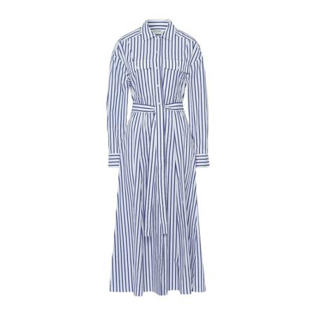 IVY OAK Miranda Dress , Blauw , Dames , Maat: S Maxi jurken