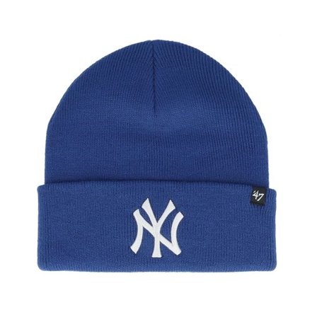 47 Brand - MLB Blå cuff Beanie - Kids New York Yankees Haymaker Royal Blue Cuff Knit @ Hatstore