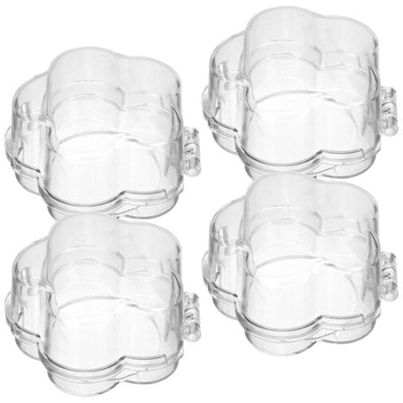 4 stk Gasskomfyr-knappbeskyttelse for barnesikkerhet, Bunnhull 4 cm, Transparent design Ovn- og gasskomfyr-knappbeskyttelse