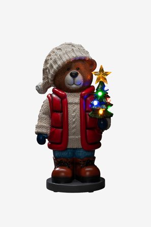 Konstsmide - Liten Teddybjørn LED høyde 38,5 cm - Flerfarget - Dekorativ julebelysning - Fra Homeroom