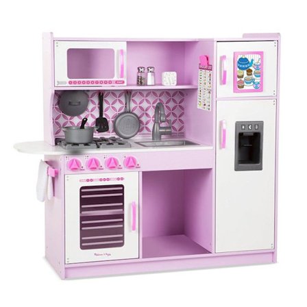 Pink Chef's Kitchen - MELISSA & DOUG - Barnleksak - Trä - Barn - Rosa och vit