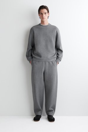 COS Men's Scuba Barrel-Leg Joggers in Grey