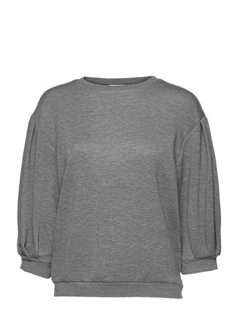 Ima 3/4 Sweatshirt Grey MOSS COPENHAGEN