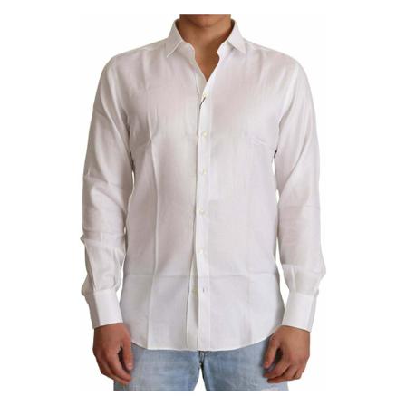 Dolce & Gabbana Cotton Formal Martini Shirt Hvid, Herre Skjorter