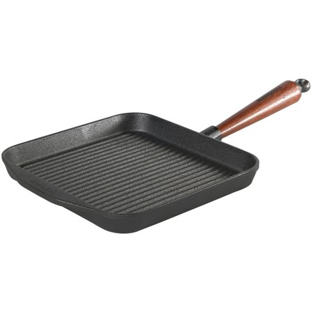 Skeppshult Grillpanna Gjutjärn Fyrkantig 25cm x25cm Trähandtag | Matlagning > Kokkärl & Stekpannor > Stekpannor > Grillpanna | Bagaren och Kocken