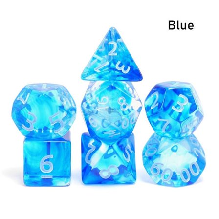 7kpl/ set DND Noppa monitahoinen noppa SININEN SININEN