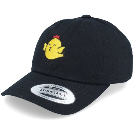 Kiddo Cap - Kids Little Bird Black Dad Cap Unconstructed Black Cap - @ Hatstore