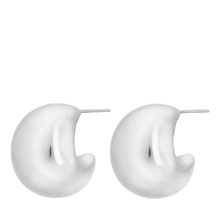 Edblad Bold Creoles L Steel Smycken & klockor Dam Silver ONESIZE