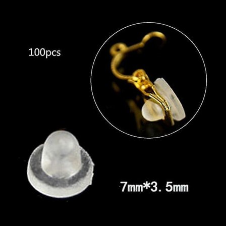 100 kpl Kirkkaat Korvakorun Pehmusteet Silikonista Mukavuutta Varten Leikattaviin Korvakoruihin