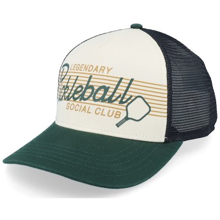 American Needle - Wit trucker Cap - Pickle Ball Sinclair Black/Ivory/Kelly Green Trucker @ Hatstore