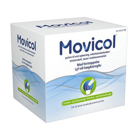 Movicol Pulverbreve Lemon 50 stk, Medicin & Pleje, Håndkøbsmedicin, Forstoppelse