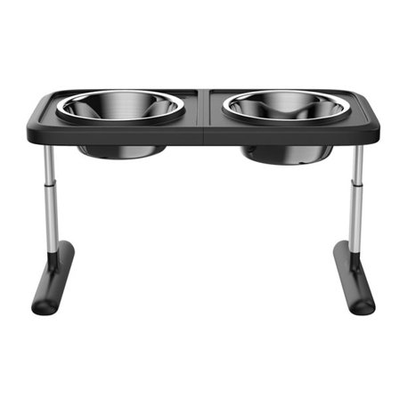 Højdejusterbar mad- og vandskål