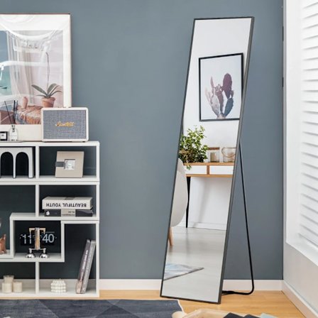 Täyspitkä peili 160 × 40 cm – Musta