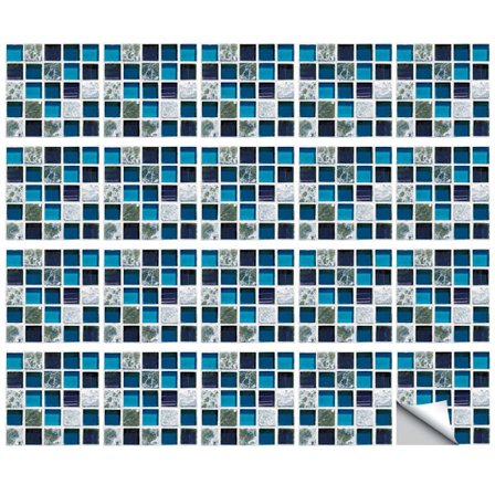 Sæt af mosaiksimulering små keramiske flise klistermærker stue køkken badeværelse KLB