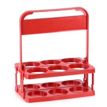 IC Taitettava 6 pullon pidike Juomateline Juoma Olutpidike Punainen