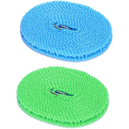 2 stk. Vindtætte Tøjliner, Nylon Tøjline, Bærbar Rejse Kl