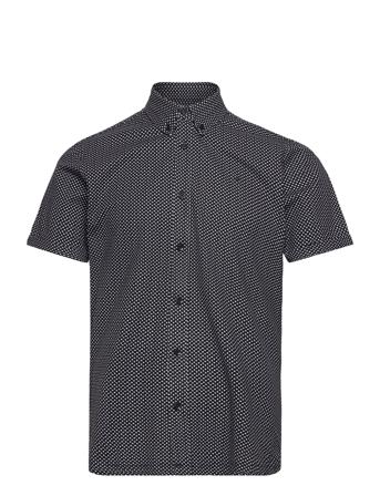 Hudson Aop Stretch Shirt Ss Navy Clean Cut Copenhagen