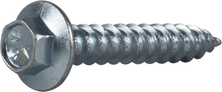 ESSVE 63336 Byggskruv med fläns, sexkant, FZB, Ø6,5 mm Ø6,5 x 38 mm, 200-pack, Infästning