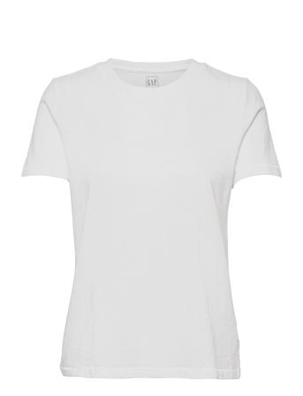 100% Organic Cotton Vintage Crewneck T-Shirt T-shirts & Tops Short-sleeved Hvit GAP