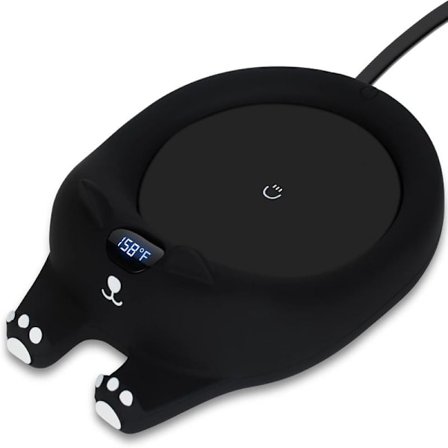 Sort krusvarmer, kaffeværmer til skrivebord kaffekopvarmer Auto S