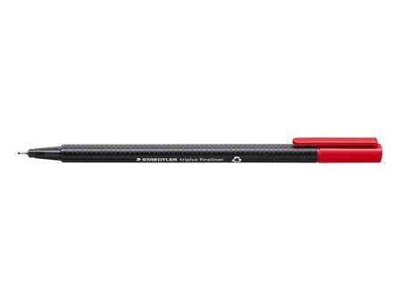 Staedtler Fineliner Triplus 334 tunn spets,röd - Lyreco - Kontorsmaterial - Pennor - Finelinerpennor