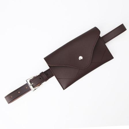 Dambälten Trendbälte med väska Bälte Punkbälte Modebälte för kvinnor Brown