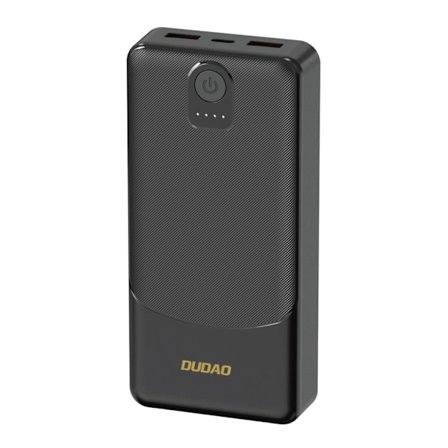 Dudao Powerbank 10000 mAh 2,4A med 2 × USB-A – Sort