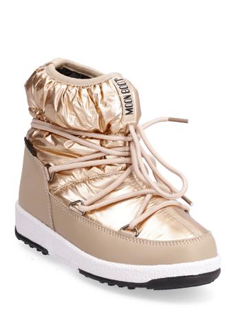 Mb M.boot We Jr Girl Low Nylon Wp Nauhalliset Talvikengät Beige Moon Boot