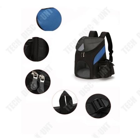 Djurryggsäck - TECH DISCOUNT - Storlek S - Polyester - Bekväm - Fällbar