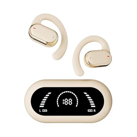 Øremonterede trådløse øretelefoner med intelligent digitalt display, Bluetooth 5.3, retningsbestemt lydtransmission og ultralang batterilevetid
