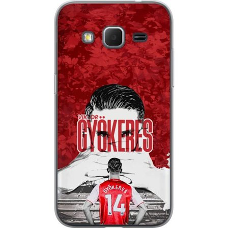 Kompatibelt Mobildeksel til Samsung Galaxy Core Prime Gyökeres 14 sportmotiv med svensk fotbollsstjerne i dynamisk stil