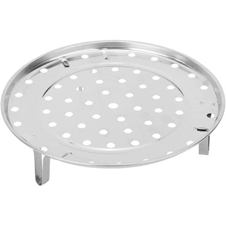 9,5 tommers dampstativ i rustfritt stål, rund dampbærerhylle, koketilbehør med stativ for hermetikk, dampet fylt bolle, dumplings, grønnsaker, fisk, 2