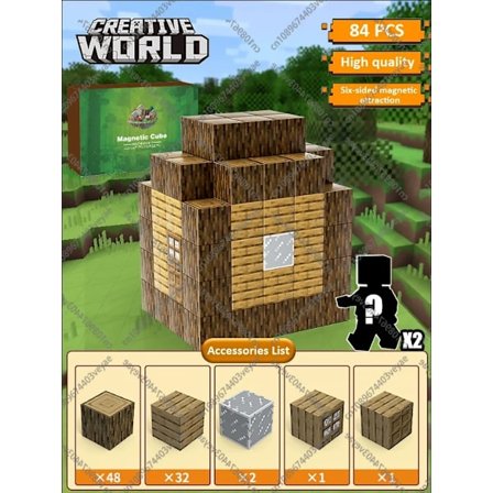 Magnetiske byggeklodser til børn 3+ - STEM Montessori-legetøj til kreative gør-det-selv-modeller