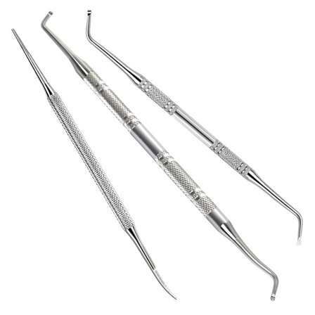3 st Ingrown tånagelverktyg, tånagelfil och lyftare, säker nagelbehandling pedikyrverktygssats under nagelrengöring smärtlindring