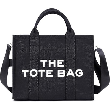 Dam Canvas Tote Bag Casual Canvas Messenger Bag med dragkedja Dubbla axelremmar Canvas axelväska för skola Shopping Arbete Resor