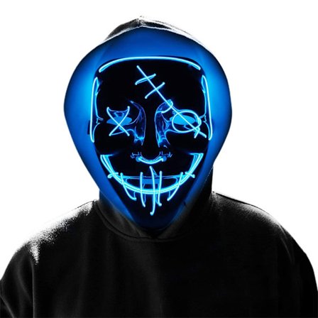 Led Mask Light Up Mask Glow In The Dark Cosplay Halloween Mask