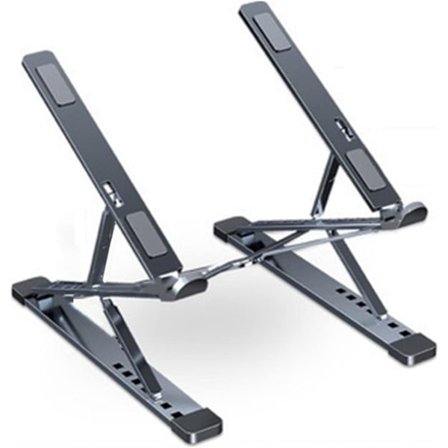 1 st grå justerbar laptopstativ i aluminium för surfplatta, bordsstöd, bärbar stativ, fäste